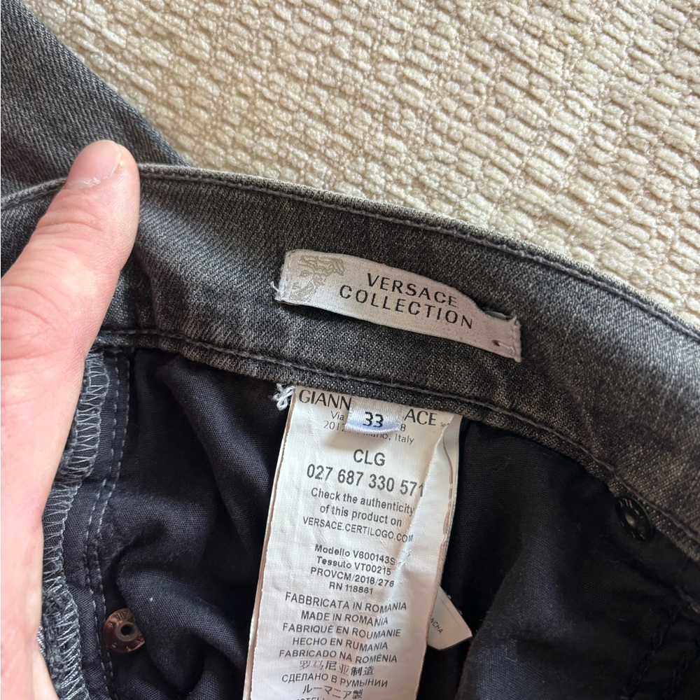Versace Charcoal Men's Jeans - Picture 4 of 4